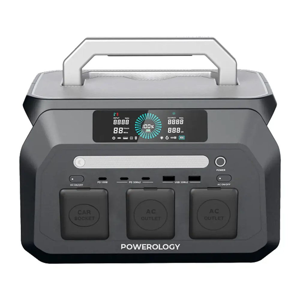 پاور استیشن پاورلوژی Powerology Dynamic800 Portable Power Station 800W رنگ مشکی