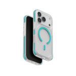 قاب یونیک مدل Combat Activeبرای iPhone 17 Pro | رنگ شفاف / آبی فیروزه ای