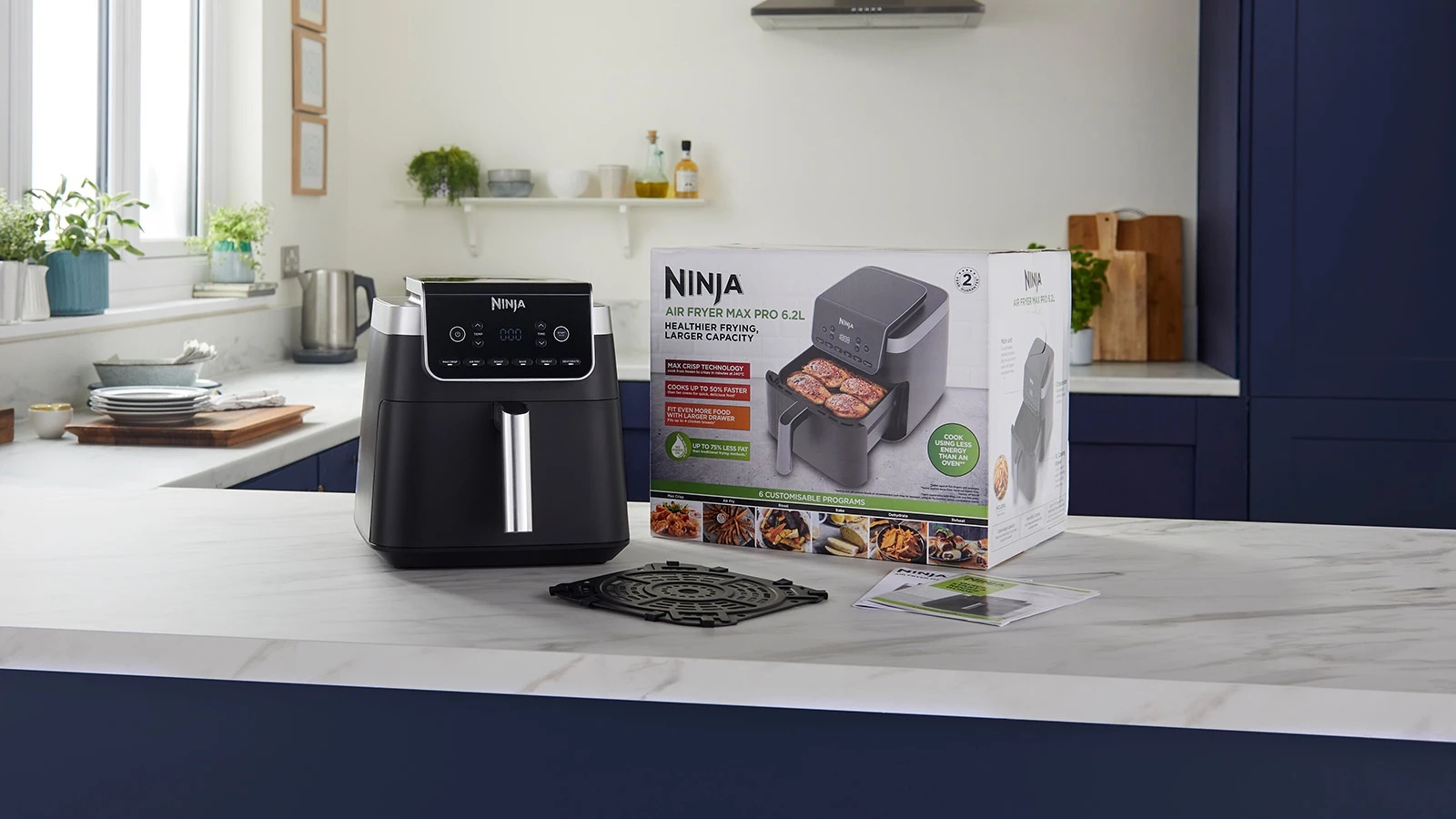 ست کامل هواپز و سرخ کن برند نینجا مدل Ninja Air Fryer Max Pro AF180