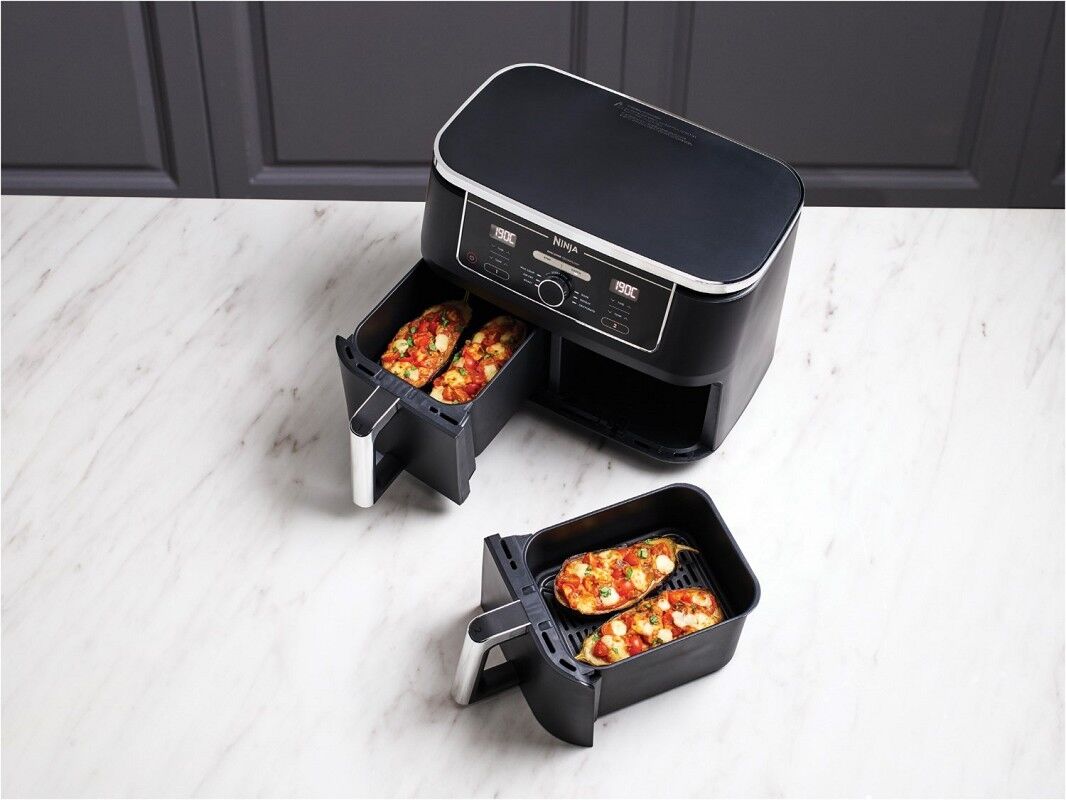 سبد دوتایی هواپز و سرخ کن برند نینجا مدل Ninja Foodi MAX Dual Zone Air Fryer AF400 - مشکی