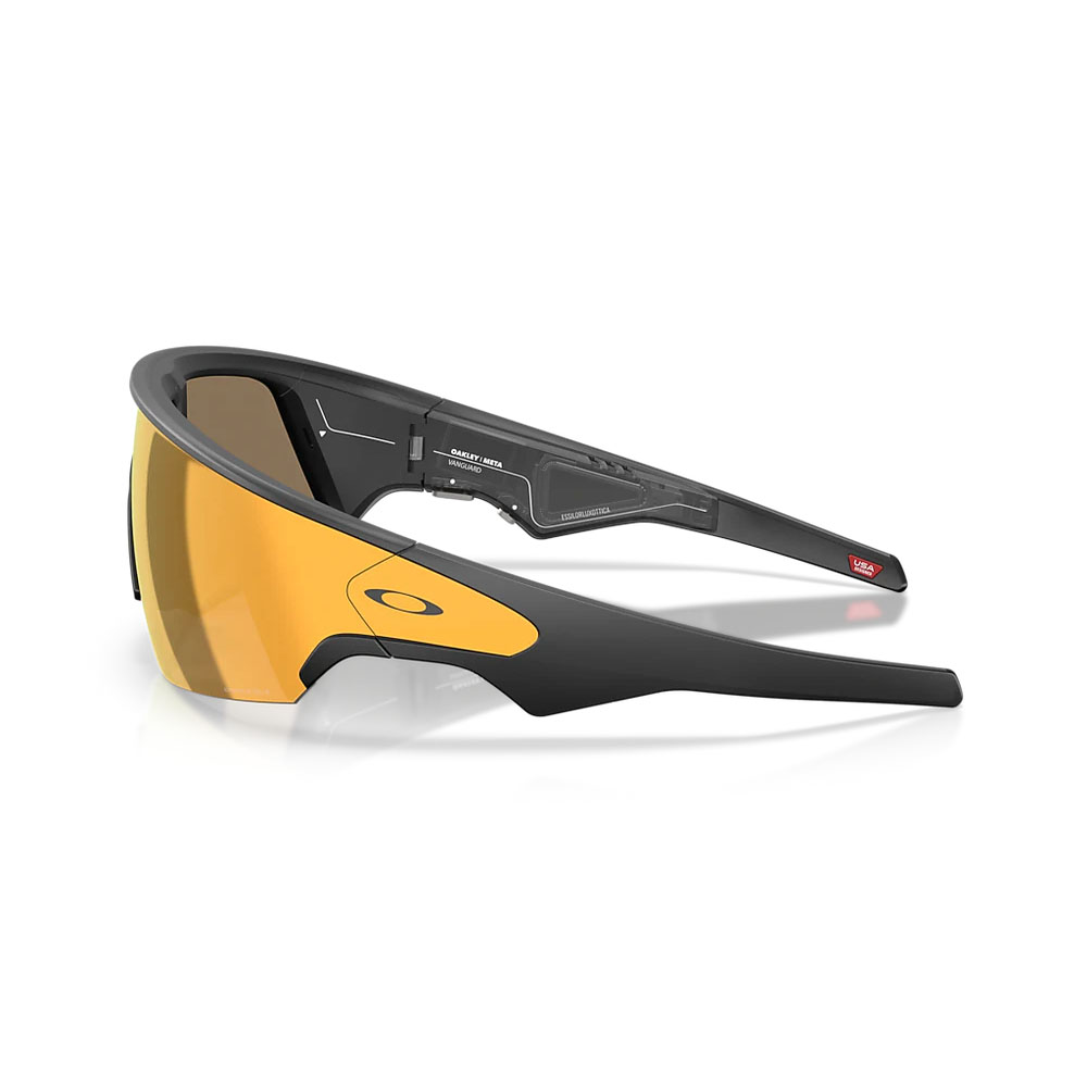 عینک هوشمند اوکلی متا مدل OW8001 Oakley | Meta Vanguard Black/Gold رنگ طلایی مشکی | سایز XL