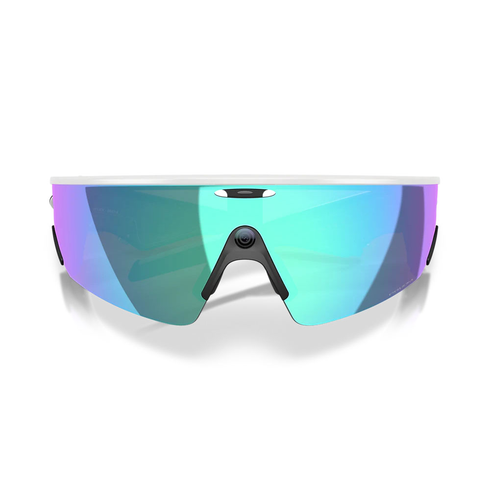 عینک هوشمند اوکلی متا مدل OW8001 Oakley | Meta Vanguard White/Blue رنگ آبی سفید | سایز XL
