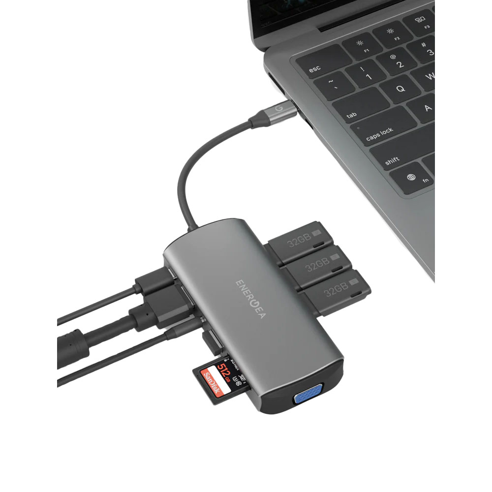 هاب 11 در 1 انرژیا 100 وات مدل Energea AluHub Max Aluminum USB-C
