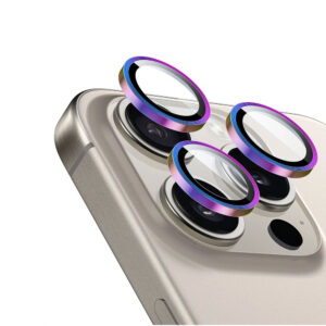 محافظ لنز لولو مناسب برای آیفون های 15 پرو و 15 پرومکس هفت رنگ