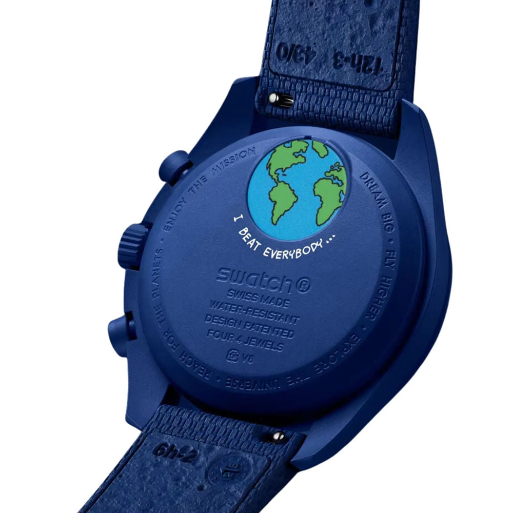 ساعت امگا سواچ مدل MoonSwatch MISSION TO EARTHPHASE - MOONSHINE GOLD Omega X Swatch SO33N701L