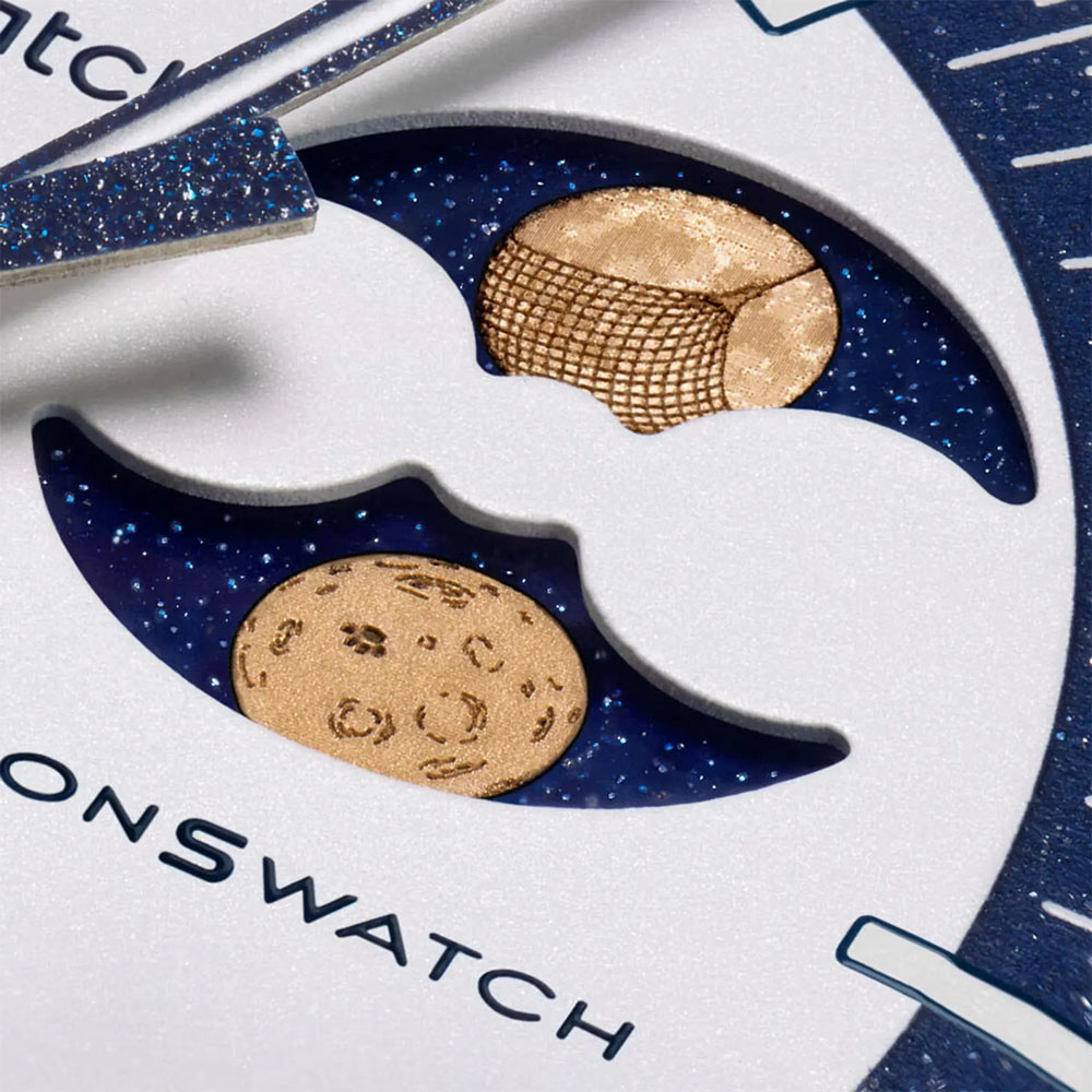 ساعت امگا سواچ مدل MoonSwatch MISSION TO EARTHPHASE - MOONSHINE GOLD Omega X Swatch SO33N701L