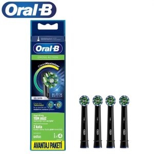 4 عدد سری یدک مسواک برقی اورال بی مدلOral-B Cross Action رنگ مشکی