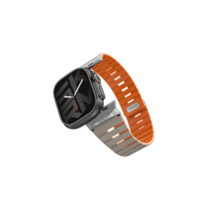 بند اپل واچ برند اسکین آرما مدل بند اپل واچ 44/45/46/49 mm برند اسکین آرما مدل GEMINI | رنگ طوسی-نارنجی
