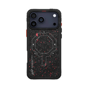قاب SKINARMA مدل VEKTOR مناسب برای iPhone 17 Pro Max رنگ مشکی-قرمز