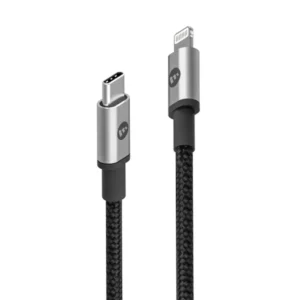 کابل 1متری شارژ تایپ سی به لایتنینگ موفی MOPHIE USB-C TO Lightning | رنگ مشکی