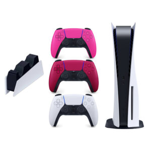 کنسول بازی پلی استیشن 5 دست دوم 3 دسته به همراه پایه شارژ اورجینال 1116 | PlayStation 5 standard 1116