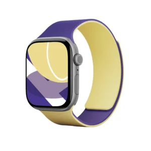 بند دورو اپل واچ برند مافت مدل MOFT Snap Duo Watch Band سایز ۴۴/۴۵/۴۶/۴۹ میلی متر رنگ زرد/بنفش