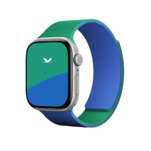 بند دورو اپل واچ برند مافت مدل MOFT Snap Duo Watch Band سایز ۴۴/۴۵/۴۶/۴۹ میلی متر رنگ سبز/آبی