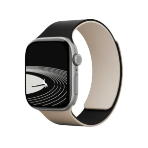 بند دورو اپل واچ برند مافت مدل MOFT Snap Duo Watch Band سایز ۴۴/۴۵/۴۶/۴۹ میلی متر رنگ مشکی/کرم