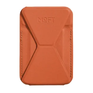 جاکارتی و استند مگ سیف مافت مدل Moft Snap-on Phone Stand Wallet MOVAS رنگ نارنجی تیره