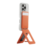 جاکارتی و استند مگ سیف مافت مدل Moft Snap Phone Tripod Stand Wallet MOVAS رنگ نارنجی تیره