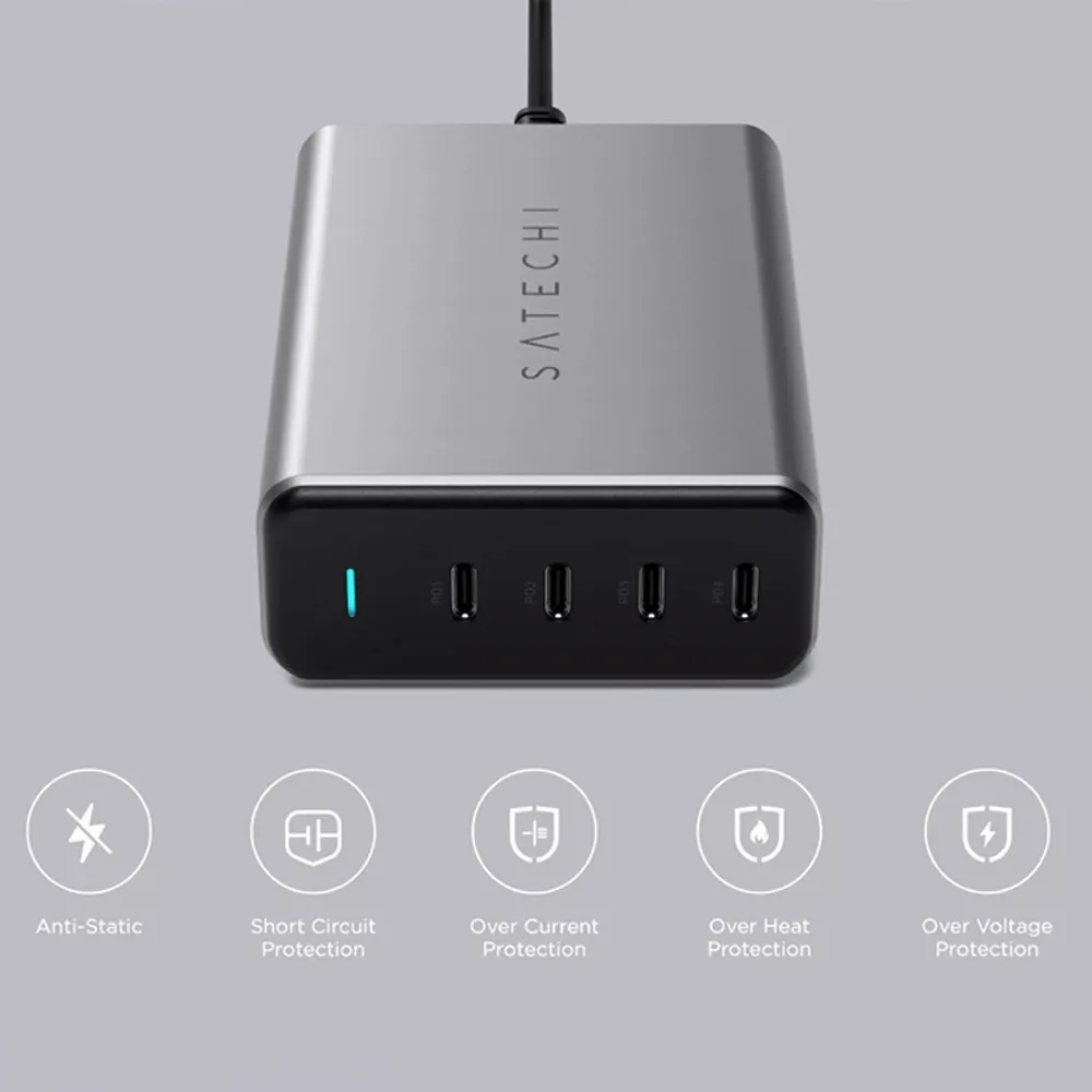 شارژر رومیزی ۱۶۵ وات ساتچی مدل Satechi 165W 4-Port PD GAN