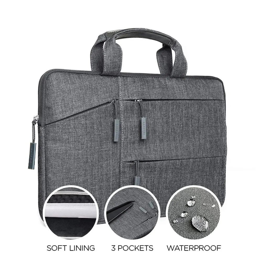 کیف لپ تاپ ۱۶ اینچی ساتچی مدل Satechi Fabric Laptop Carrying Bag رنگ مشکی