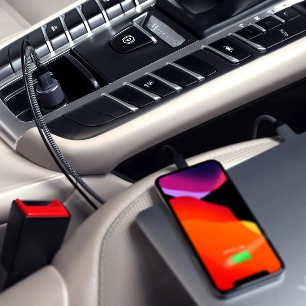 شارژر فندکی ۷۲ وات دو پورت ساتچی مدل Satechi 72W Dual Port Car Charger