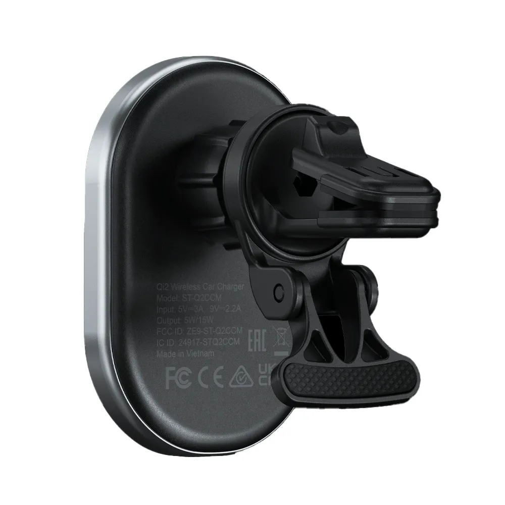 هولدر و شارژر مگ سیف ۲۵ وات همراه با فندکی ساتچی مدل Satechi Qi2 Wireless Car Charger