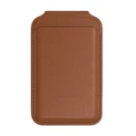 جاکارتی و استند مگ سیف ساتچی مدل Satechi Vegan-Leather Magnetic Wallet Stand رنگ قهوه ای