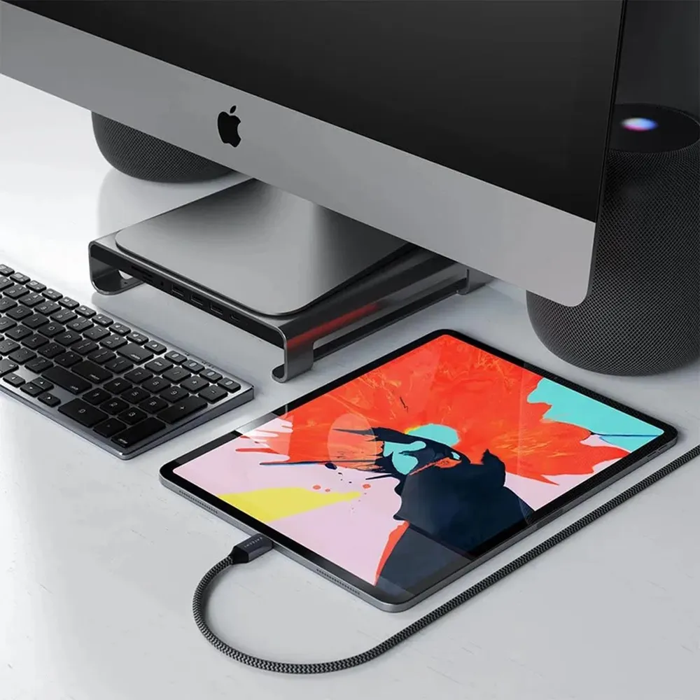کابل شارژ و انتقال اطلاعات USB-C به USB-C ساتچی Satechi توان 100 وات سرعت ۴۸۰ مگابایت در ثانیه طول ۲ متر