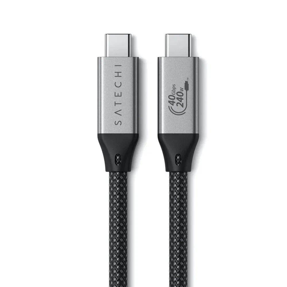 کابل شارژ و انتقال اطلاعات USB-C به USB-C ساتچی Satechi توان 240 وات سرعت 40 گیگابایت در ثانیه طول 1.2 متر (USB4)
