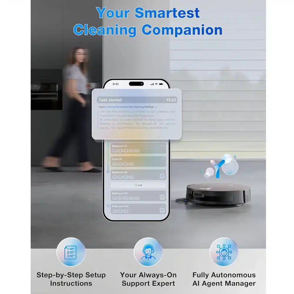 جارو رباتیک اکووکس مدل Ecovax Deebot X11 Pro Omni رنگ مشکی