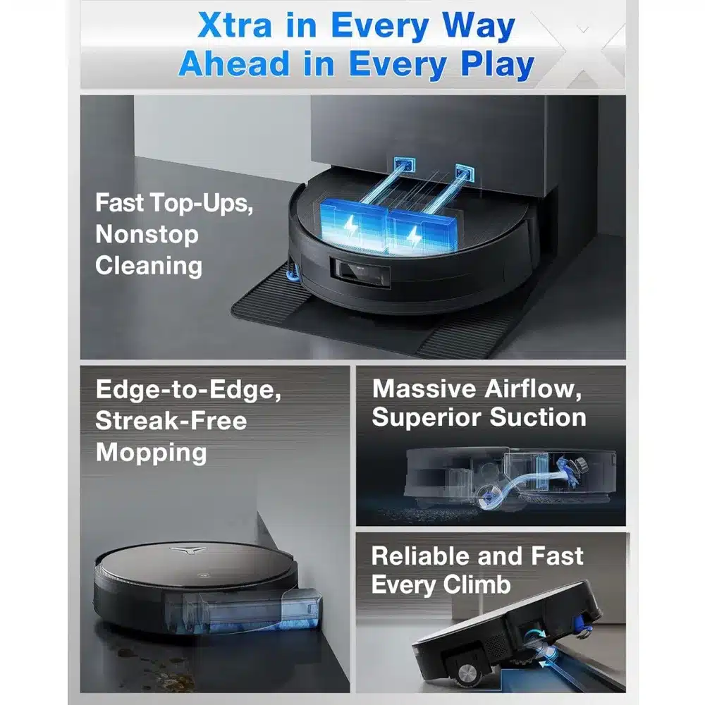 جارو رباتیک اکووکس مدل Ecovax Deebot X11 Pro Omni رنگ مشکی