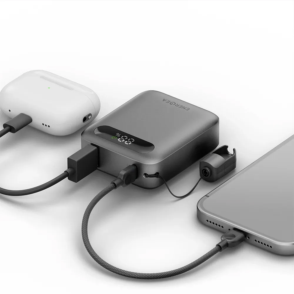 پاور بانک انرژیا 10000 میلی آمپر 20 وات مدل Energea Compac Loop رنگ خاکستری