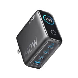 شارژر دیواری انکر ۱۴۰ وات ۴ پورت مدل Anker Charger with USB-C Cable A2697 رنگ مشکی