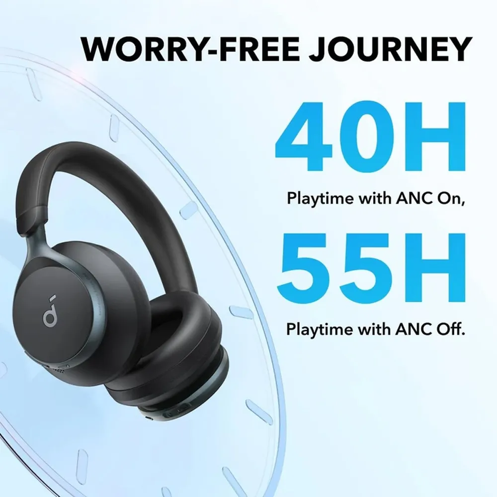 هدفون بلوتوثی انکر مدل Anker soundcore space one A3035 رنگ کرم