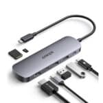 هاب ۷ پورت انکر مدل Anker USB C Hub 7-in-1 Multi-Port A83D2 رنگ نقره ای