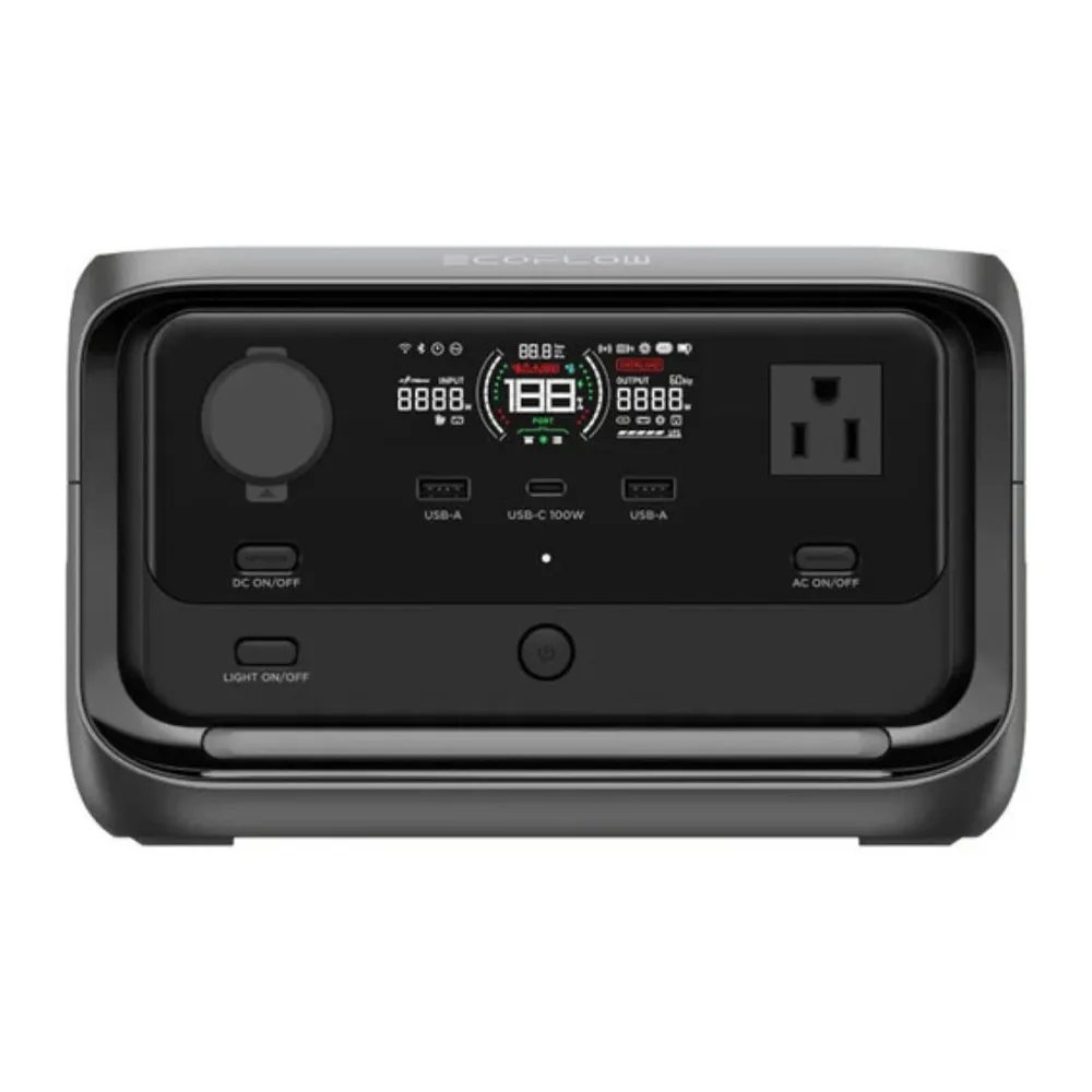 پاور استیشن اکوفلو مدل EcoFlow RIVER 3 Plus ظرفیت ۲۸۶ واتساعت توان خروجی ۶۰۰ وات
