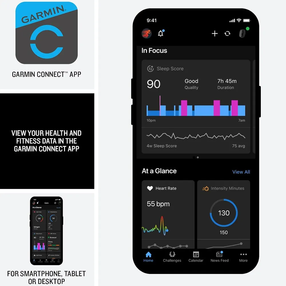 دستبند هوشمند ورزشی گارمین مدل Garmin Cirqa Smart Band رنگ آبی