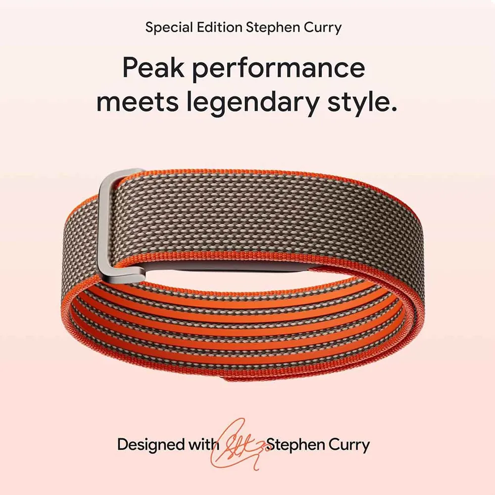 دستبند هوشمند ورزشی فیت بیت گوگل مدل Google Fitbit Air Stephen Curry Special Edition رنگ قهوه ای/نارنجی