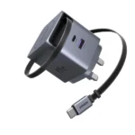 شارژر دیواری یوگرین ۶۵ وات مدل Ugreen Nexode Pro X615 رنگ خاکستری