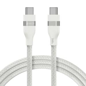 کابل شارژ و انتقال داده ۱ متری USB-C به USB-C انکر مدل Anker Ultra Soft Cable 240W A82E2 رنگ سفید