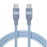 کابل شارژ و انتقال داده ۱ متری USB-C به USB-C انکر مدل Anker Ultra Soft Cable 240W A82E2 رنگ آبی