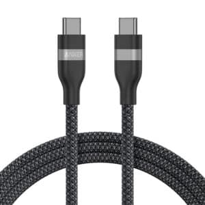 کابل شارژ و انتقال داده ۱ متری USB-C به USB-C انکر مدل Anker Ultra Soft Cable 240W A82E2 رنگ مشکی