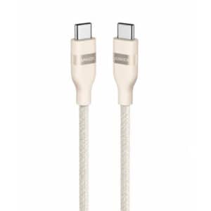 کابل شارژ و انتقال داده ۱ متری USB-C به USB-C انکر مدل Anker Ultra Soft Cable 240W A82E2 رنگ طلایی