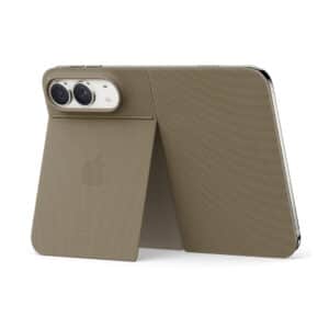 قاب اورجینال اپل آیفون دوئو مدل iPhone Duo Folio with Kickstand - Taupe رنگ خاکی
