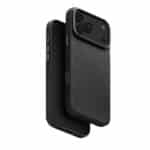قاب آيفون ۱۸ پرومکس یونیک مدل Uniq Lyden Vegan Leather Case رنگ مشکی (Dallas Black)