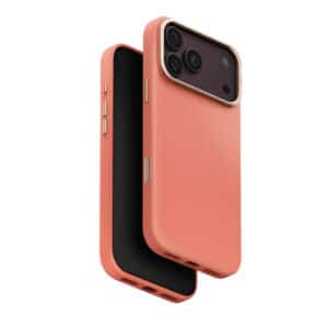 قاب آيفون ۱۸ پرومکس یونیک مدل Uniq Lyden Vegan Leather Case رنگ نارنجی (Terracotta)