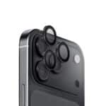 محافظ لنز دوربین یونیک مدل Uniq Optix Aluguard مناسب آیفون 18 پرو و پرومکس رنگ مشکی (Graphite Black)
