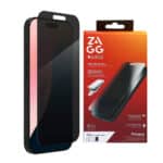 گلس زگ پرایوسی به همراه کیت نصب برای آیفون ۱۷ پرو مکس مدل ZAGG Glass Elite Edge Privacy iPhone 17 Promax