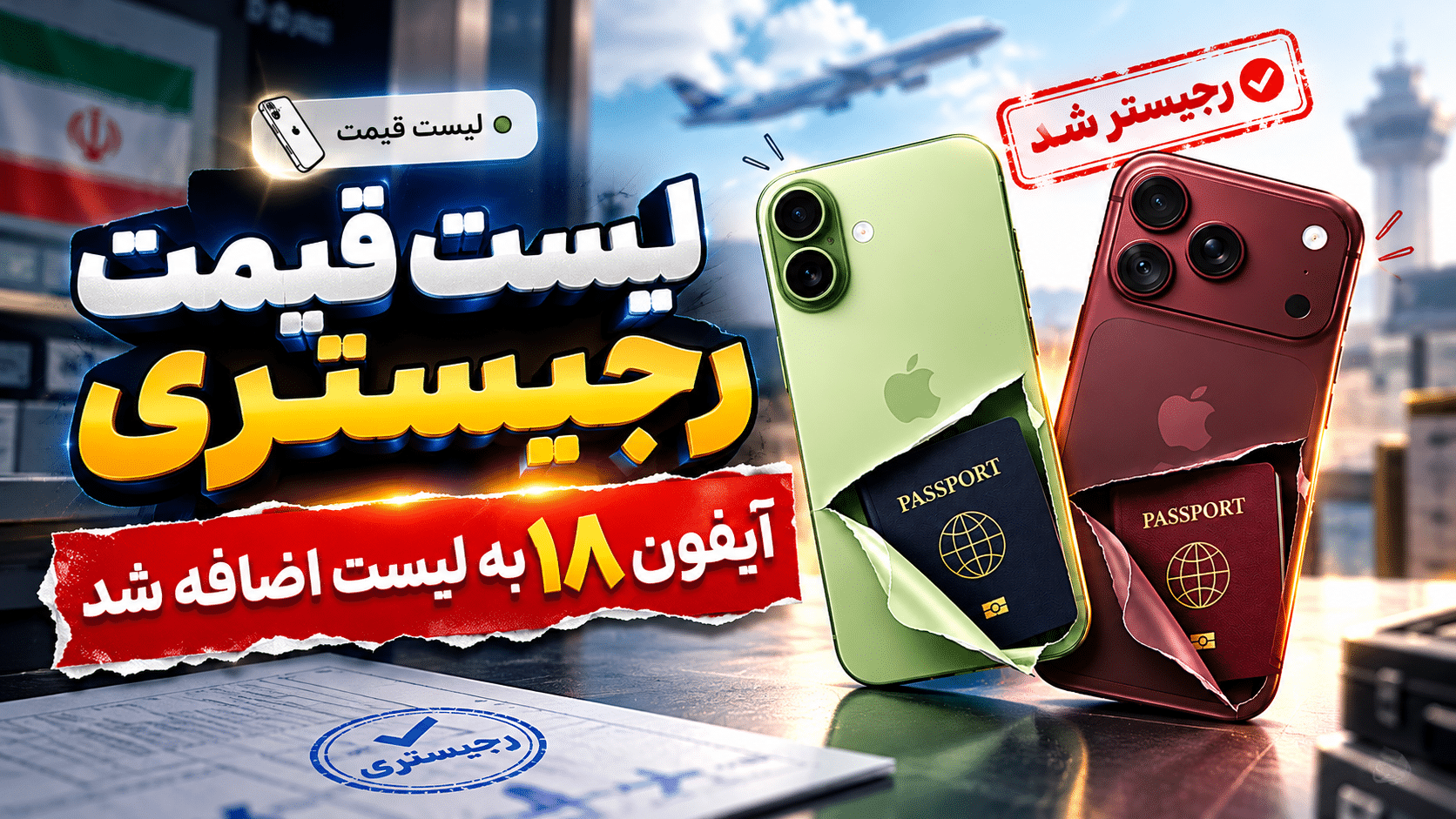 رجیستری آیفون 18 پرو