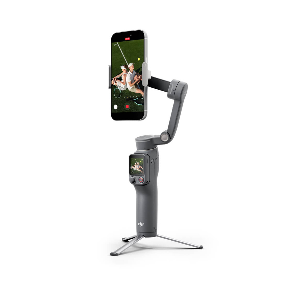 لرزشگیر موبایل دی جی آی مدل Dji Osmo Mobile 8P Creator Combo+Mic Mini 2S Transmitter رنگ خاکستری