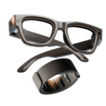 عینک هوشمند متا ریبن دیسپلی دست دوم همراه دستبند Meta Neural Band مدل Meta Ray-Ban Display Polished Sand Clear/Grey سایز 2