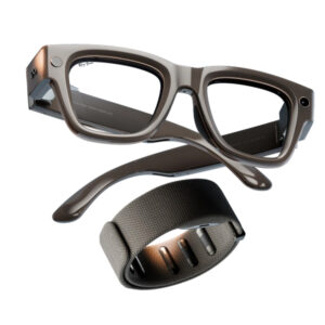 عینک هوشمند متا ری‌بن دیسپلی دست دوم همراه دستبند Meta Neural Band مدل Meta Ray-Ban Display Polished Sand Clear/Grey سایز 2